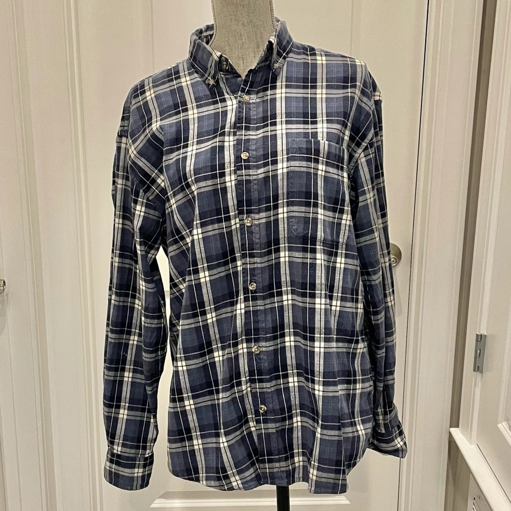 🌸🌸SALE! 4 FOR $20! Men’s FADED GLORY Long Sleeve Plaid Button Down Shirt SzL